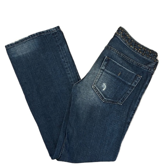 Gap Stud Waist Bootcut Low Rise Denim Jeans Women’s 6 Regular - Picture 9 of 10